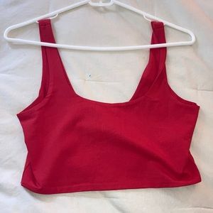 Red crop top